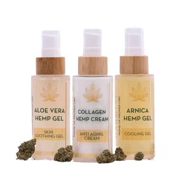 Indulge in our Beauty Bundle, infused with CBD, Aloe Vera, Collagen, and Arnica to nourish and rejuvenate your skin and muscles. This bundle includes products that are perfect for helping you achieve a radiant and healthy appearance.